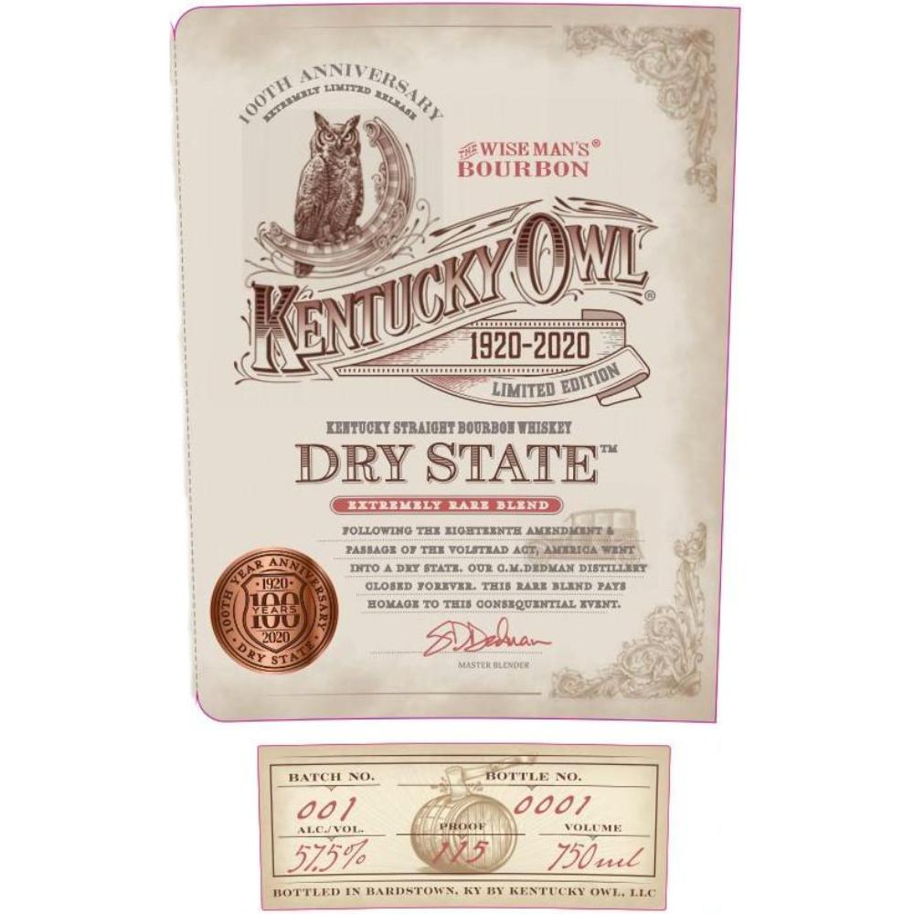 Kentucky Owl Dry State 100th Anniversary Edition